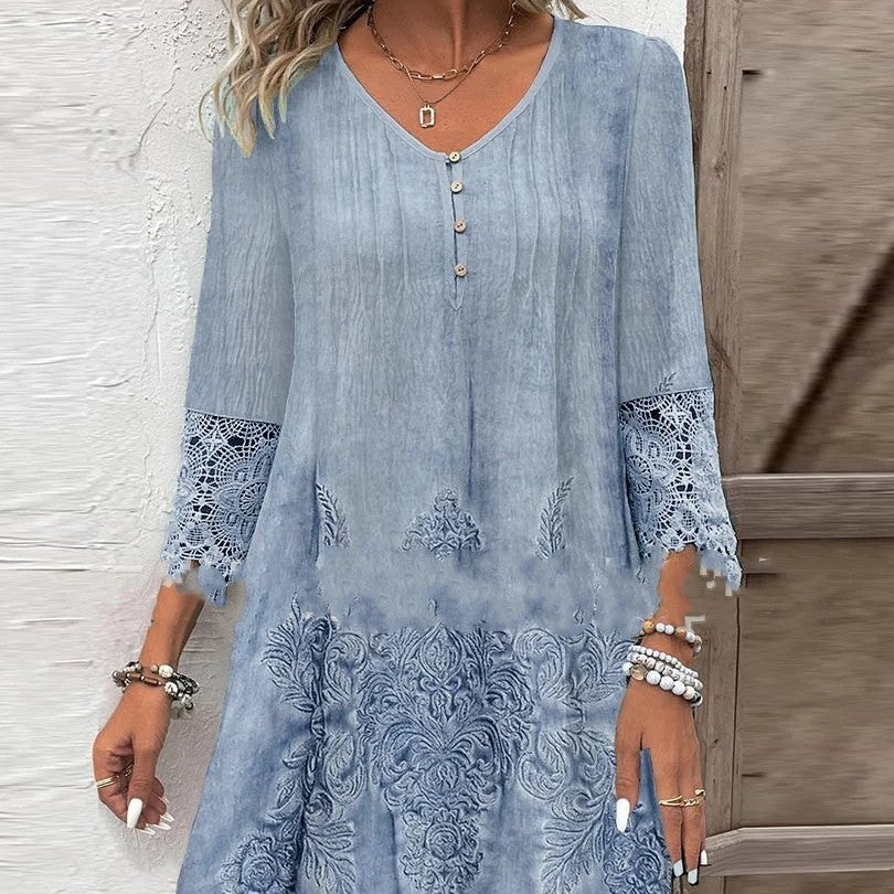 Summer Flowers Lace Dress