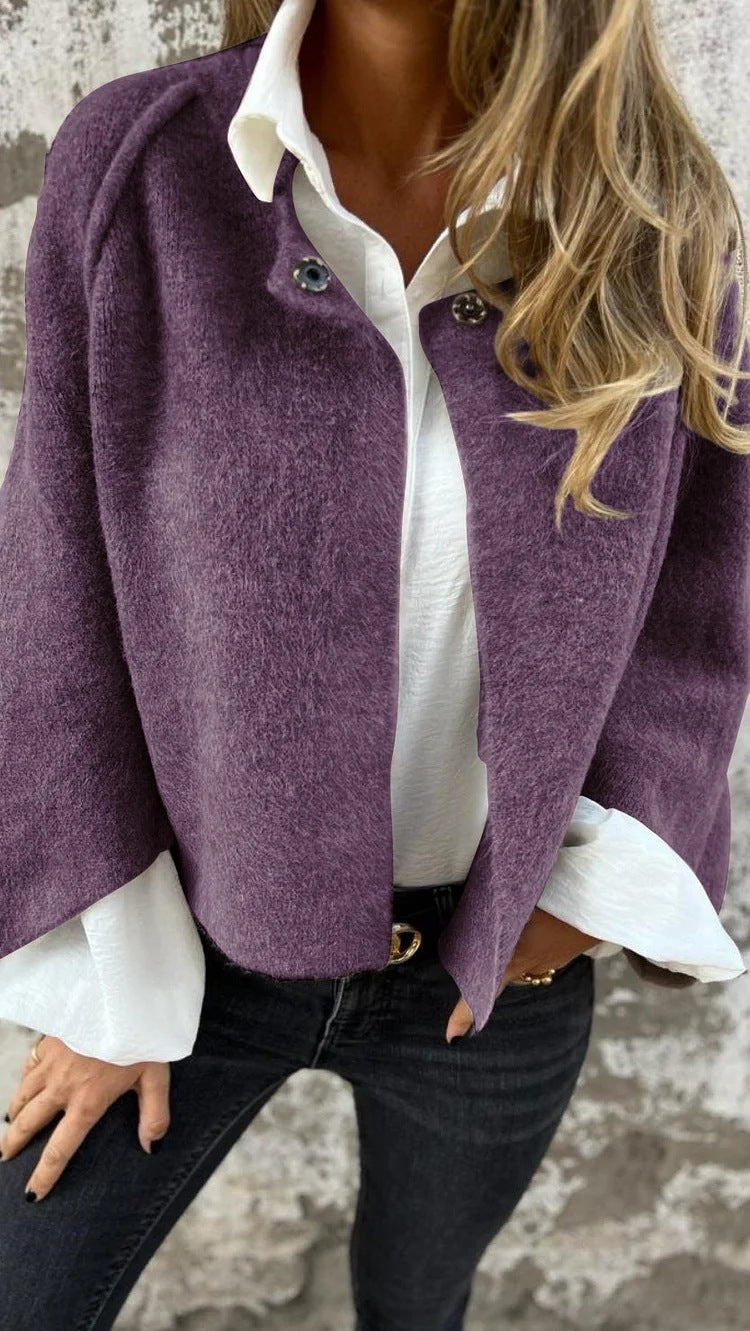 Autumn and Winter Batwing Sleeve Cashmere Cardigan