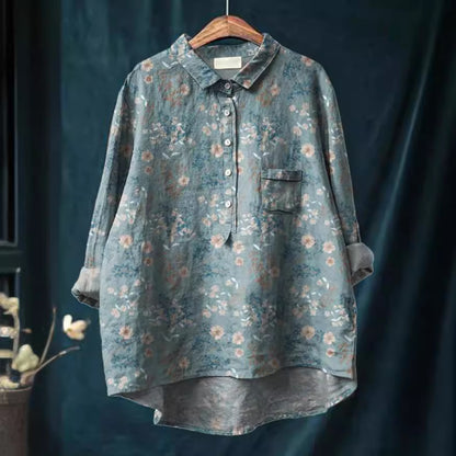 Vintage Print Long Sleeve Shirt