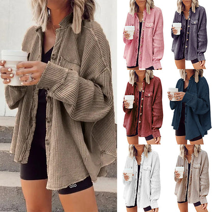 Patchwork Irregular Shirt Jacket