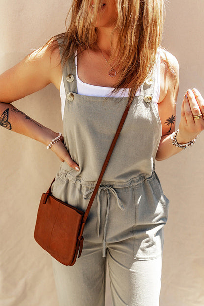 Solid Color Camisole Vest Sleeveless Jumpsuit