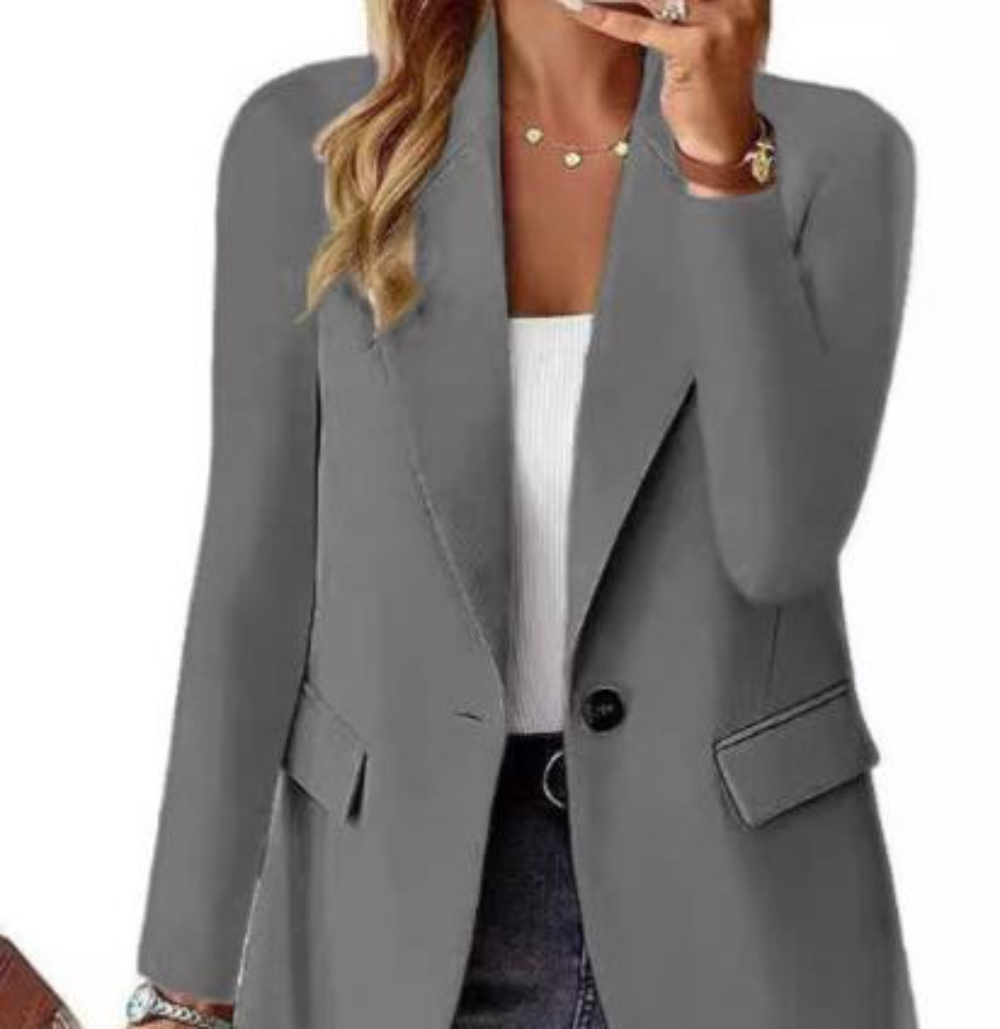 Popular Plain Long Sleeve Lapel Blazer