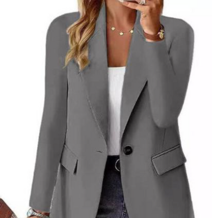 Popular Plain Long Sleeve Lapel Blazer