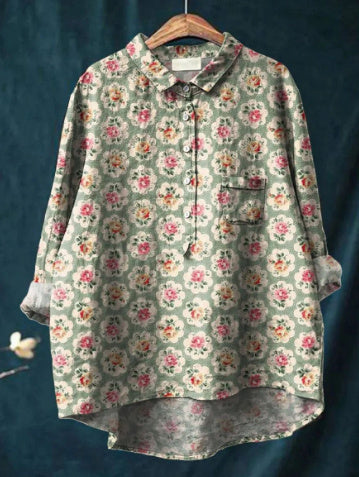 Vintage Print Long Sleeve Shirt