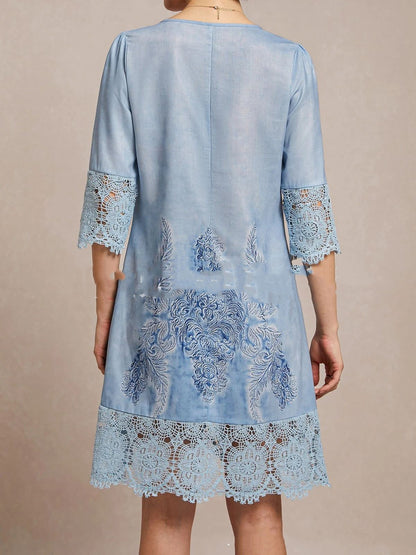 Summer Flowers Lace Dress