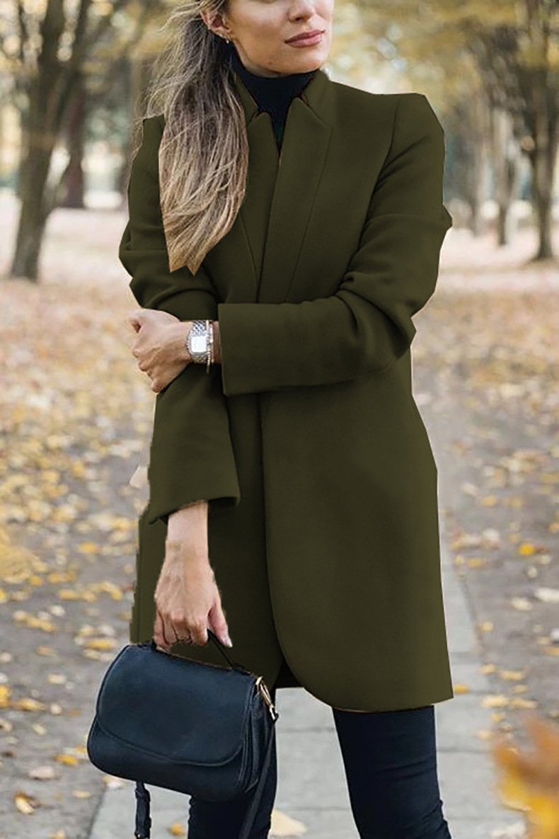 Casual Plain Long Sleeve Jacket