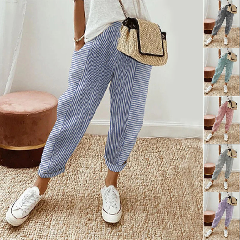 Casual Loose Striped Printed Pants