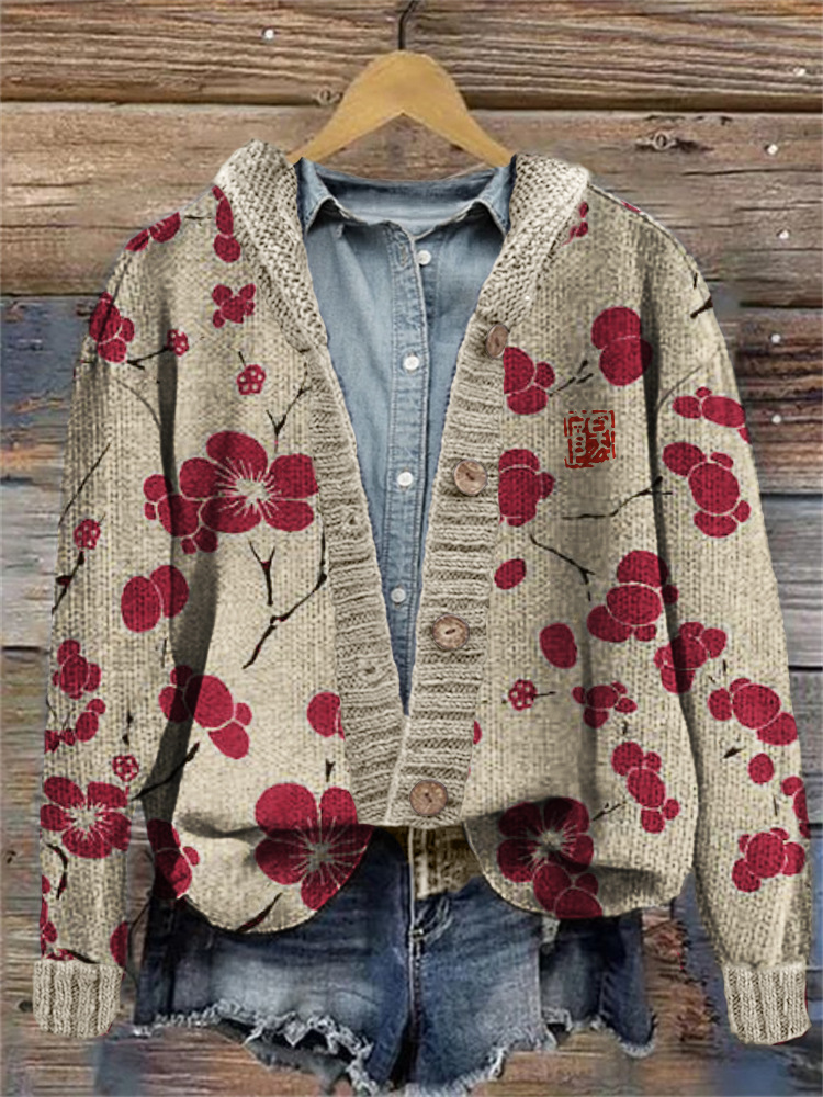 3D Digital Printing Cardigan Knitted Coat