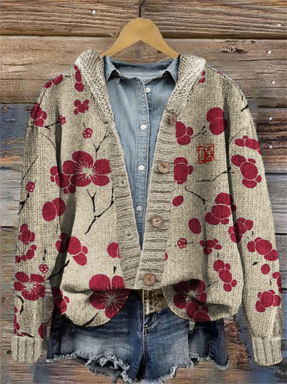 3D Digital Printing Cardigan Knitted Coat