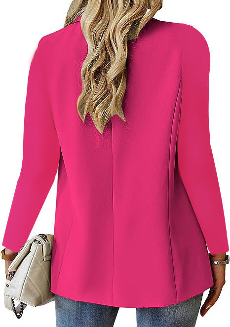 Popular Plain Long Sleeve Lapel Blazer