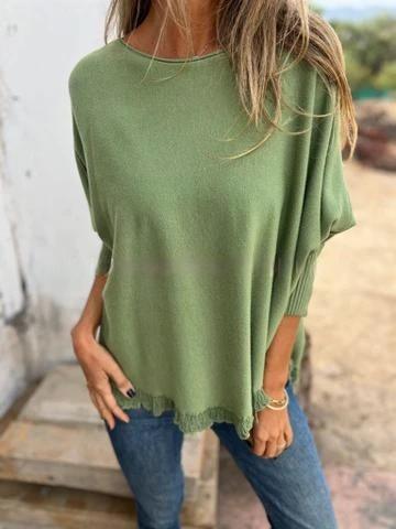 Modern Long Sleeve Lace Knit Top