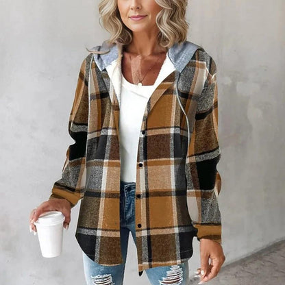 Checkered Woolen Plaid Jacket