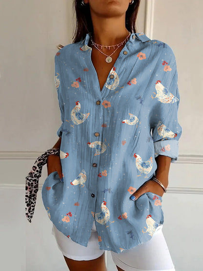 Summer Animal Pattern Printed Shirt