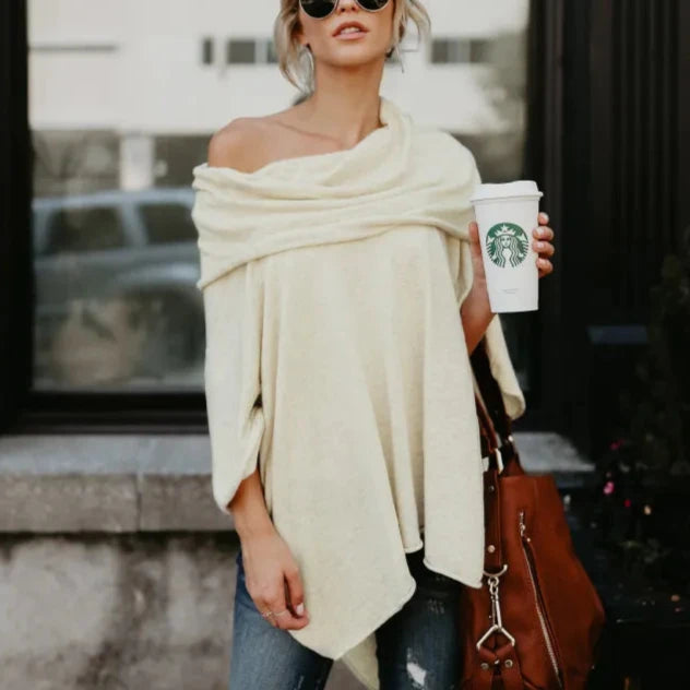 Strapless Plain Round Neck Long Sleeve Top