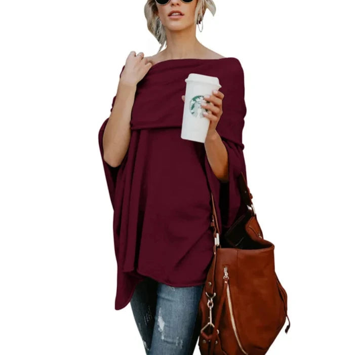 Strapless Plain Round Neck Long Sleeve Top