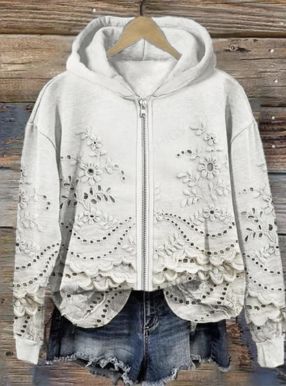 Casual Digital Printing Hooded Sweater