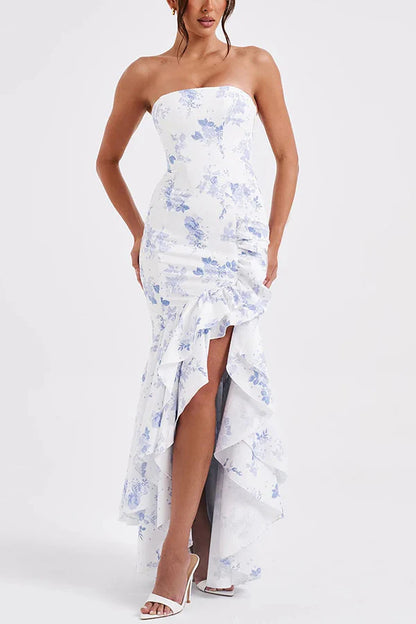 Alluring Off-Shoulder Irregular Hem Maxi Dress