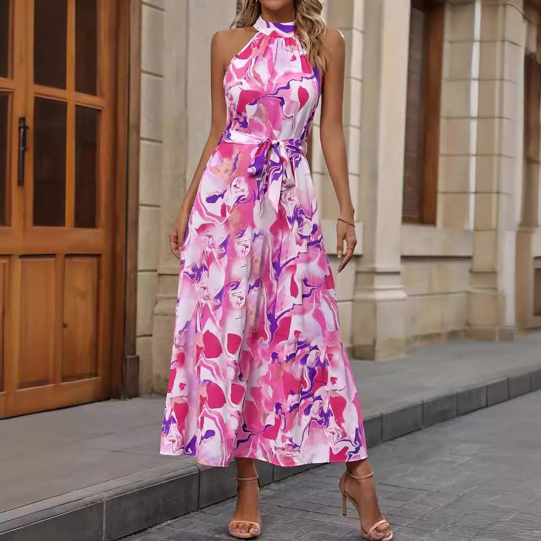 Bohemian Vintage Print Midi Dress