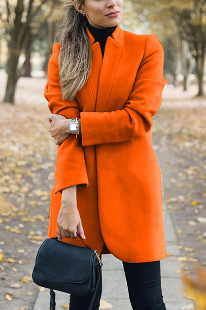 Casual Plain Long Sleeve Jacket