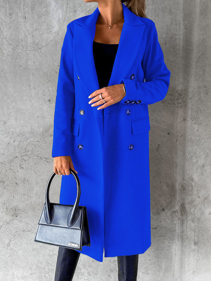 Modern Double-Breasted Slim Lapel Coat