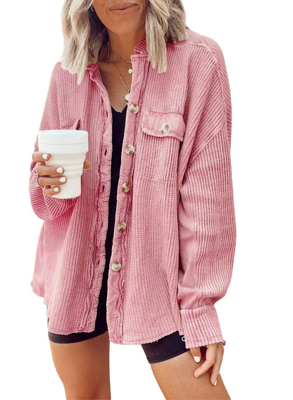 Patchwork Irregular Shirt Jacket