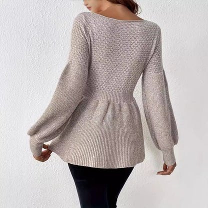 Round Neck Pullover Knitted Sweater