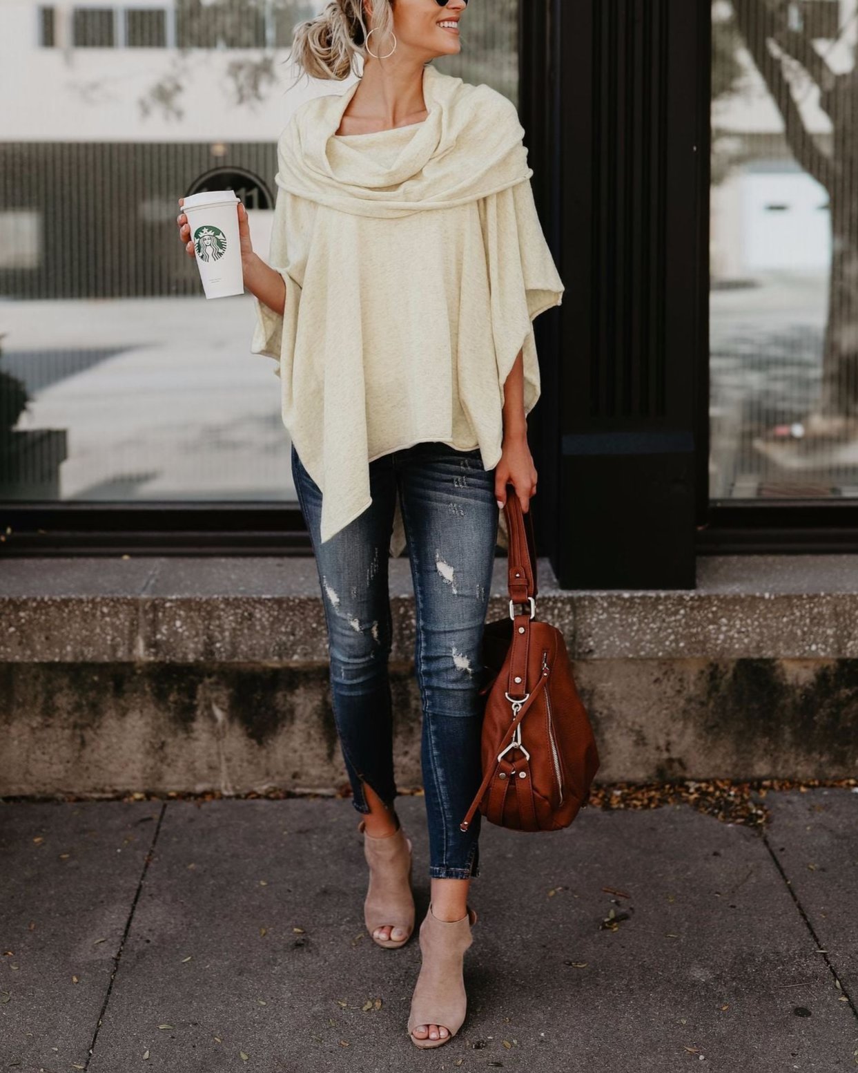 Strapless Plain Round Neck Long Sleeve Top