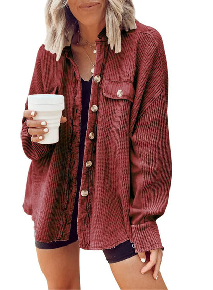 Patchwork Irregular Shirt Jacket