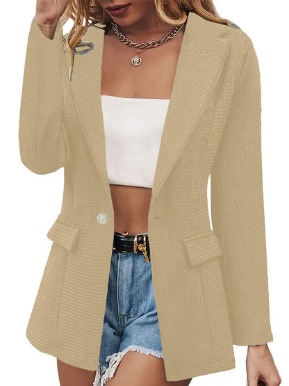 Fashion Casual Solid Color Long Sleeve Coat