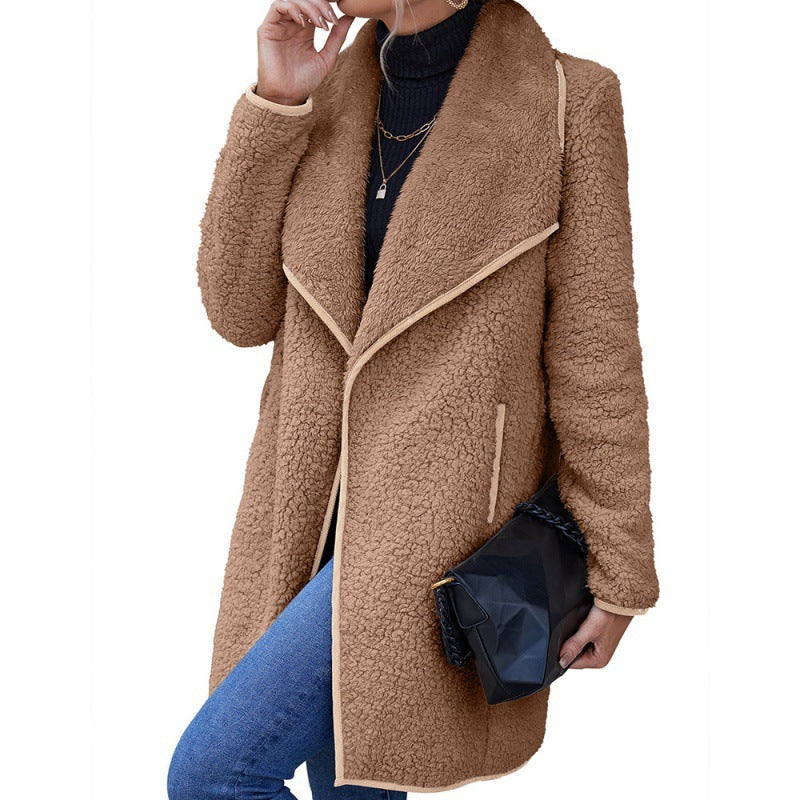 Casual Large Lapel Irregular Mid-Length Double-Sided Coat