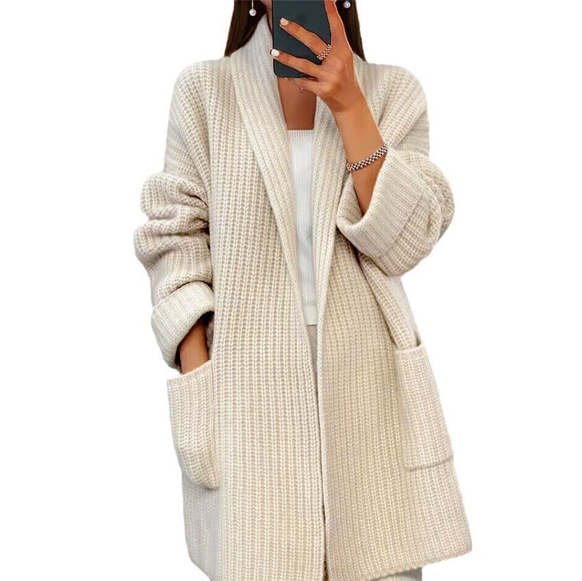 Classy Pocket Stitching Cardigan