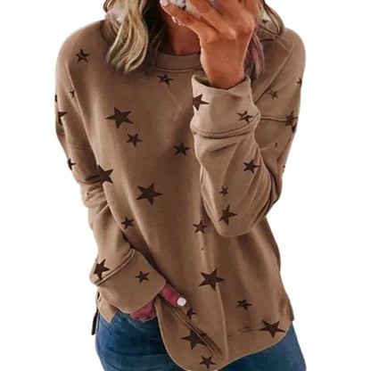 Star Print Long Sleeve Top