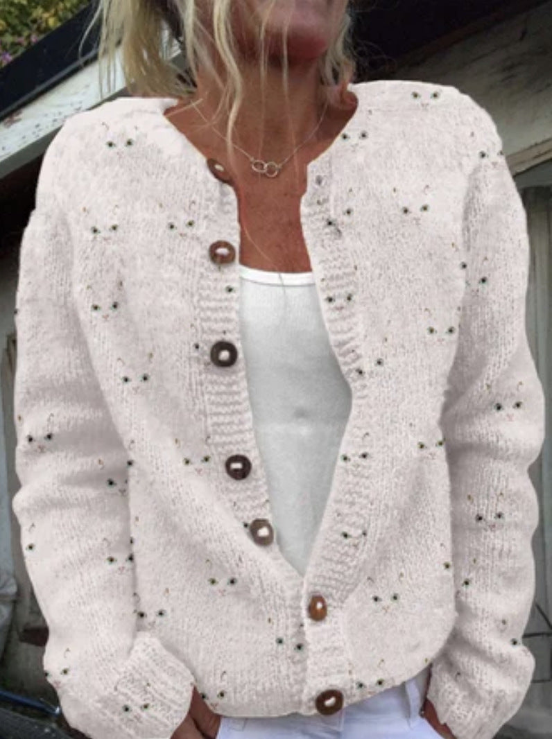 3D Digital Printing Cardigan Knitted Coat