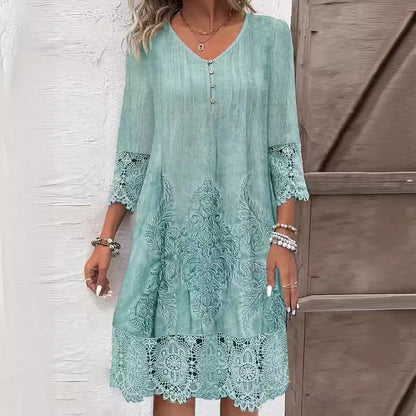 Summer Flowers Lace Dress