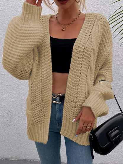 Loose Lantern Long Sleeve Cardigan