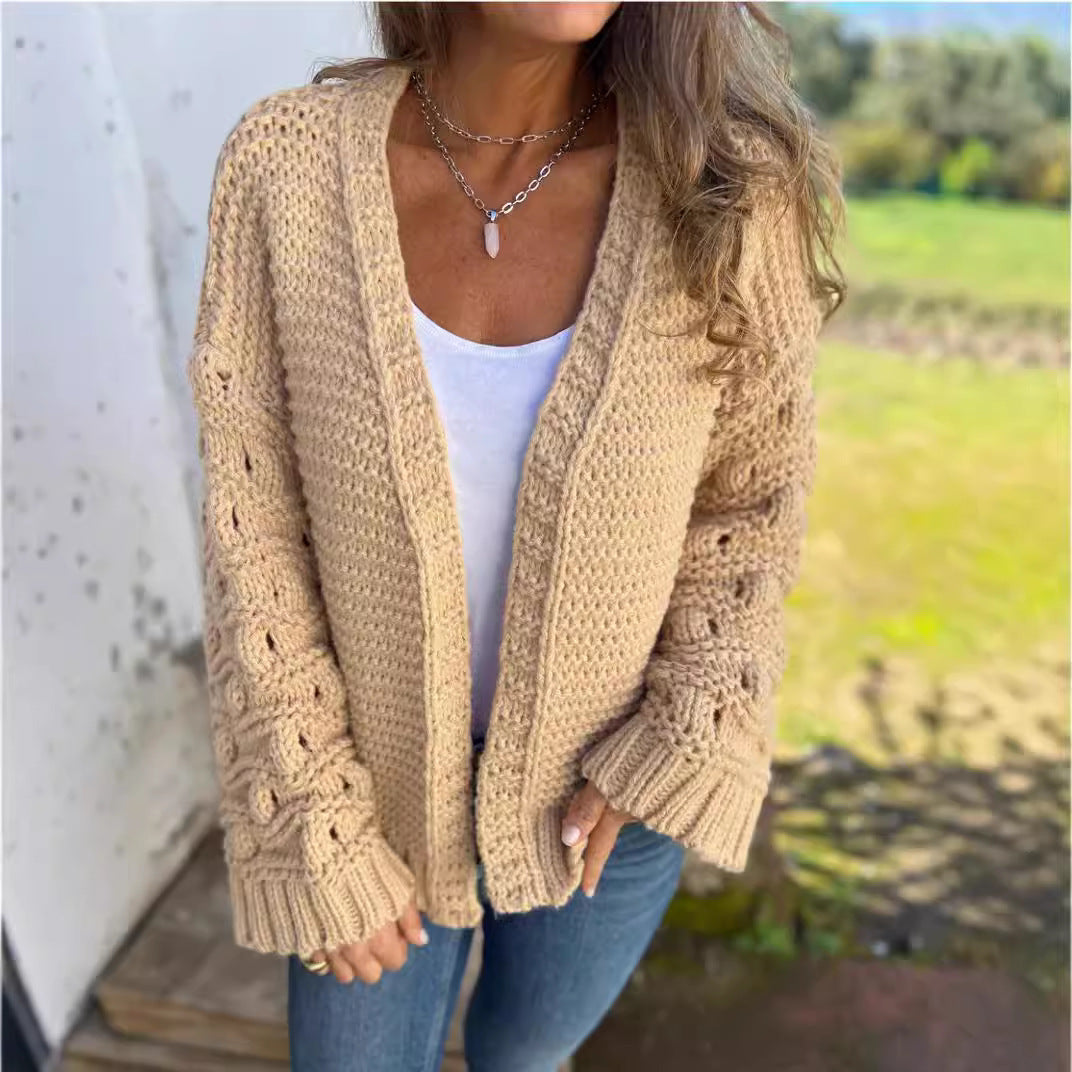 Winter Fashion Solid Color Cardigan