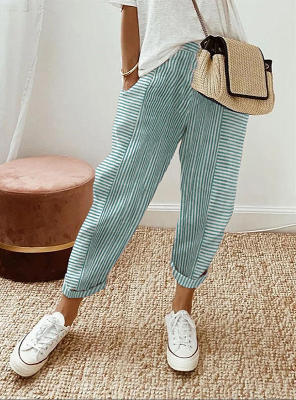 Casual Loose Striped Printed Pants