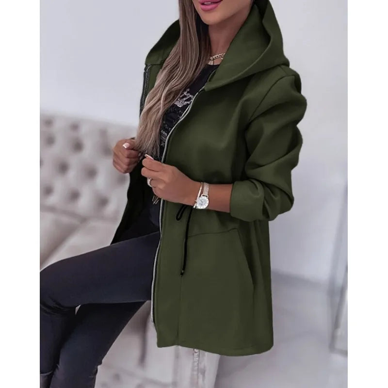 Modern Plainr Casual Long Sleeve Outerwear