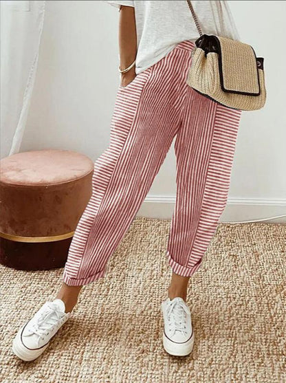 Casual Loose Striped Printed Pants