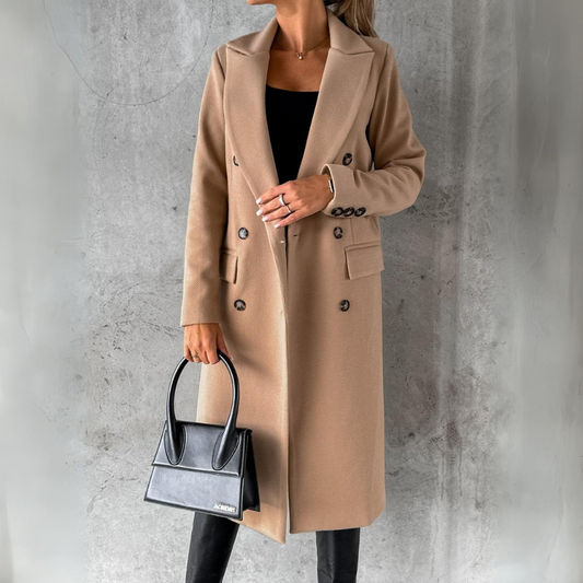 Modern Double-Breasted Slim Lapel Coat