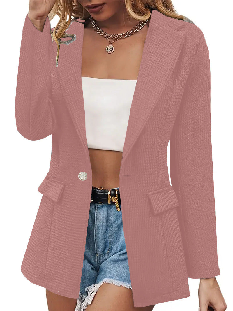 Fashion Casual Solid Color Long Sleeve Coat