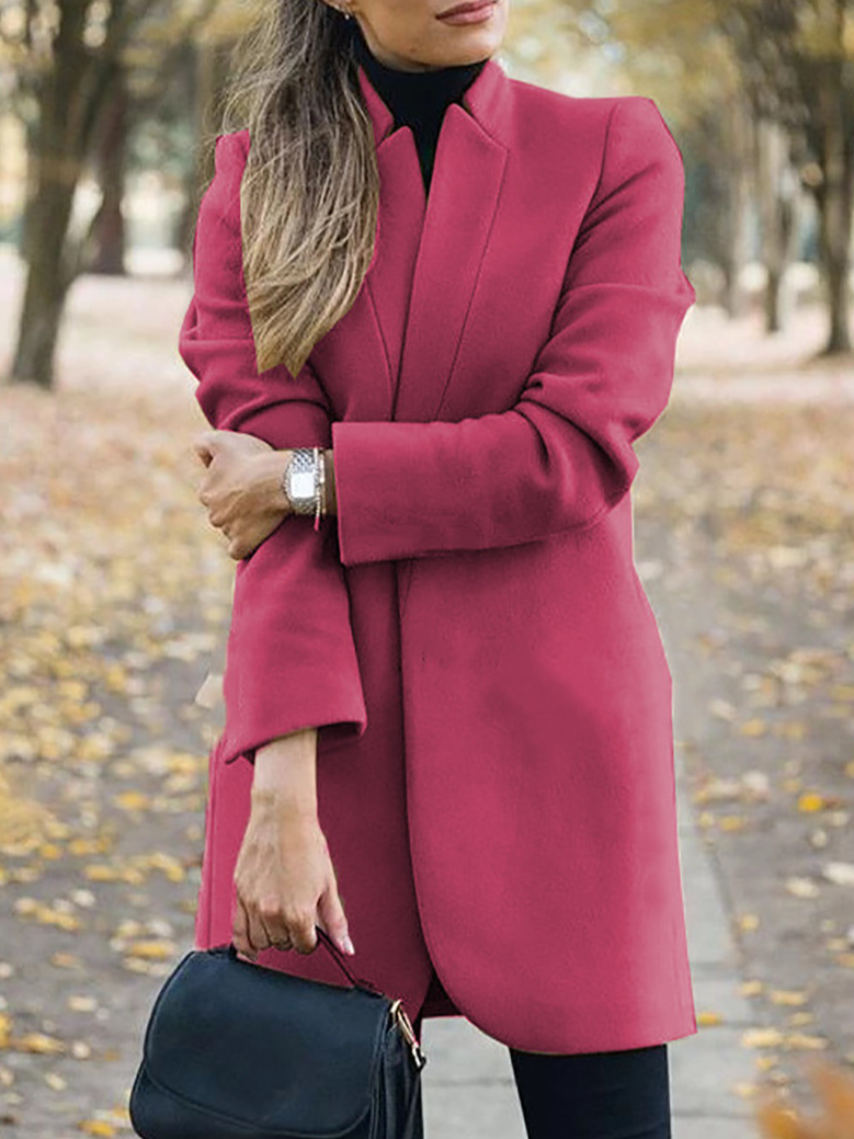 Casual Plain Long Sleeve Jacket