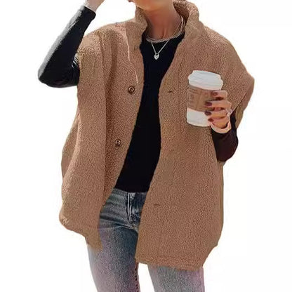 Casual Loose Sleeveless Lamb's Wool Warm Vest