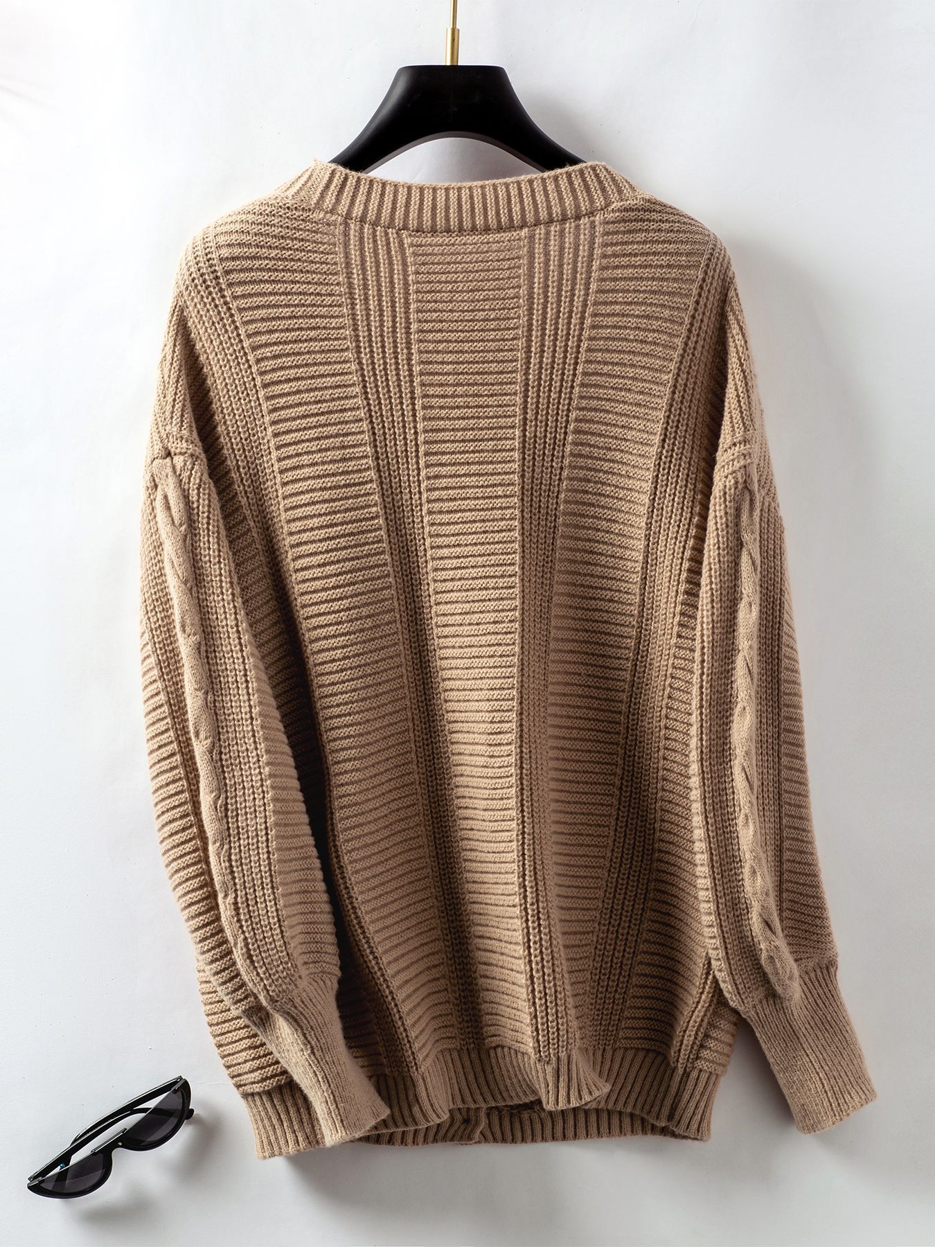 Vintage Single-breasted Sweater Coat