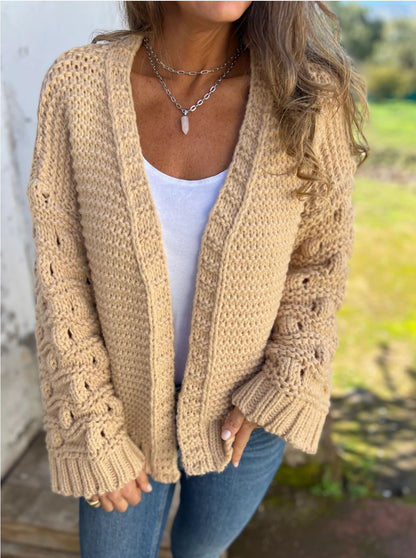 Winter Fashion Solid Color Cardigan