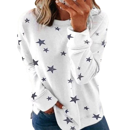 Star Print Long Sleeve Top