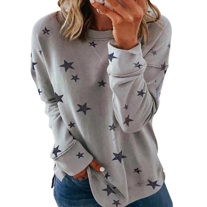 Star Print Long Sleeve Top