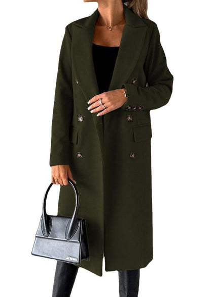 Modern Double-Breasted Slim Lapel Coat