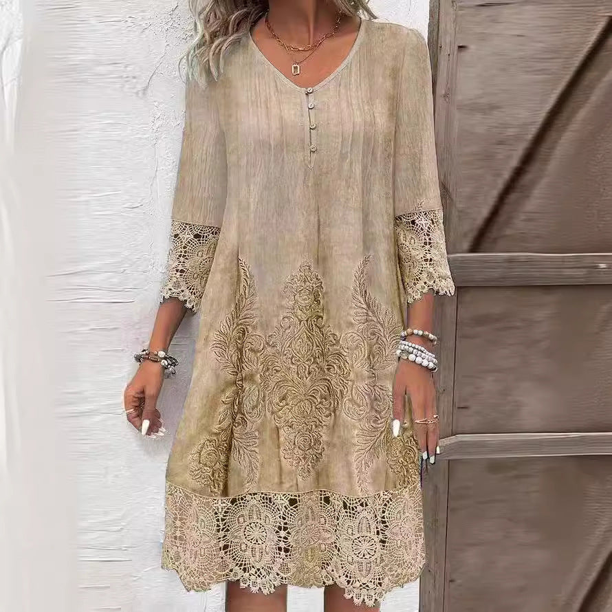 Summer Flowers Lace Dress