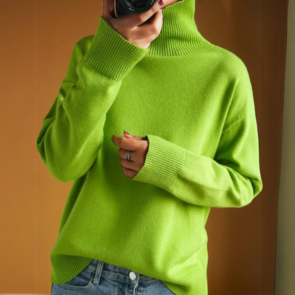 Lazy Fashion Style Thick Turtleneck Sweater